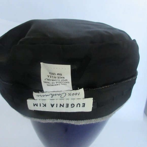 Eugenia Kim cashmere felt cap. Grey. Slips on. 100% Cashmere. Made in USA - Picture 12 of 12